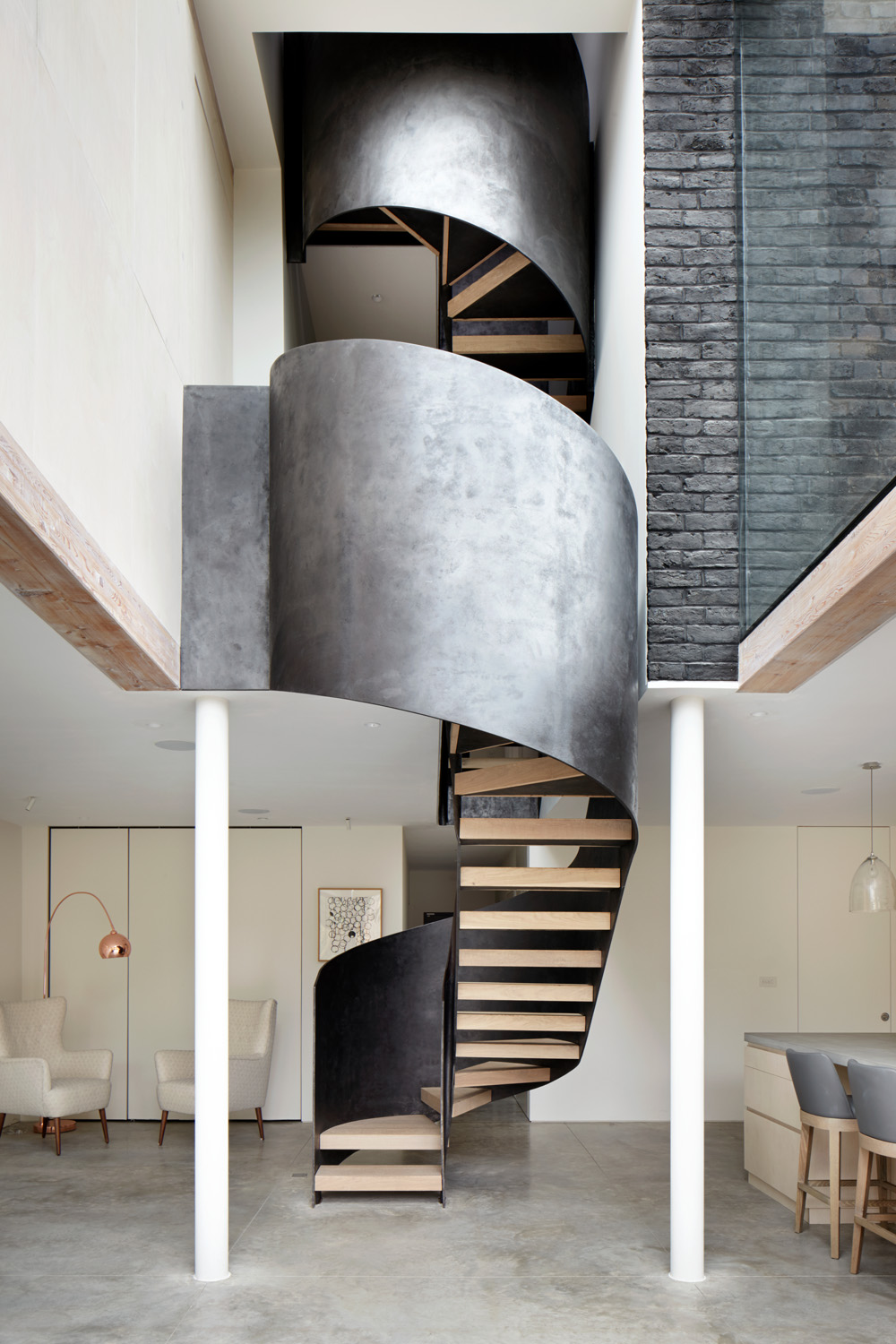 Stairs at De Beauvoir House by luxury architecture studio Cousins & Cousins