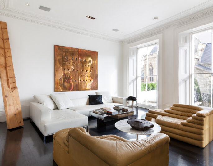 For Sale: St Stephen's Crescent Notting Hill W11 contemporary interior design in luxury reception room
