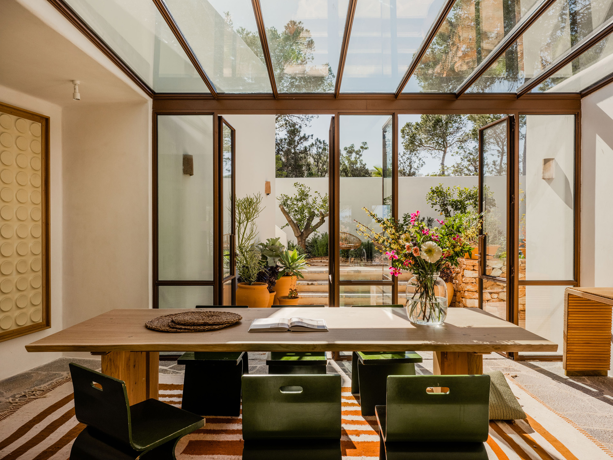 Ibiza Interiors contemporary and rustic interior design in Ibiza: Dining Room Cala Moli
