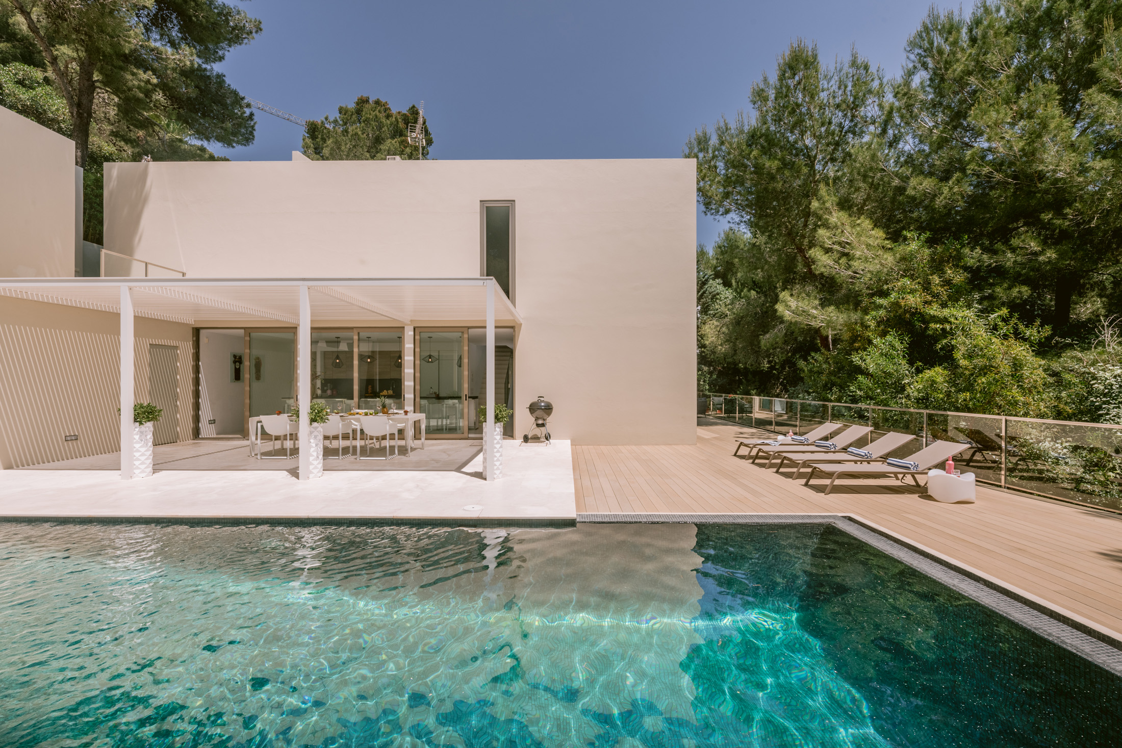 Central courtyard and swimming pool at Swimming pool at Can Furnet by Bruno Erpicum in Ibiza