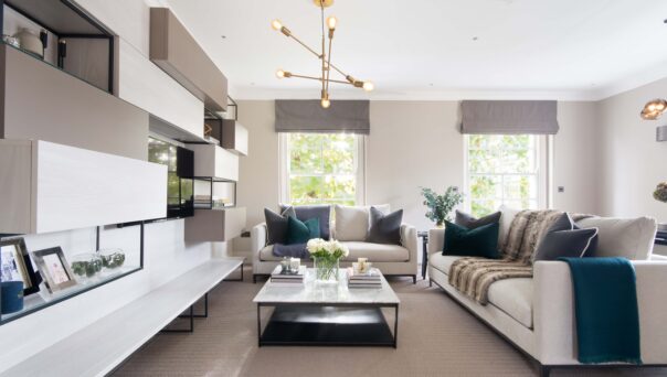 Modern living room of a luxury apartment in Bayswater