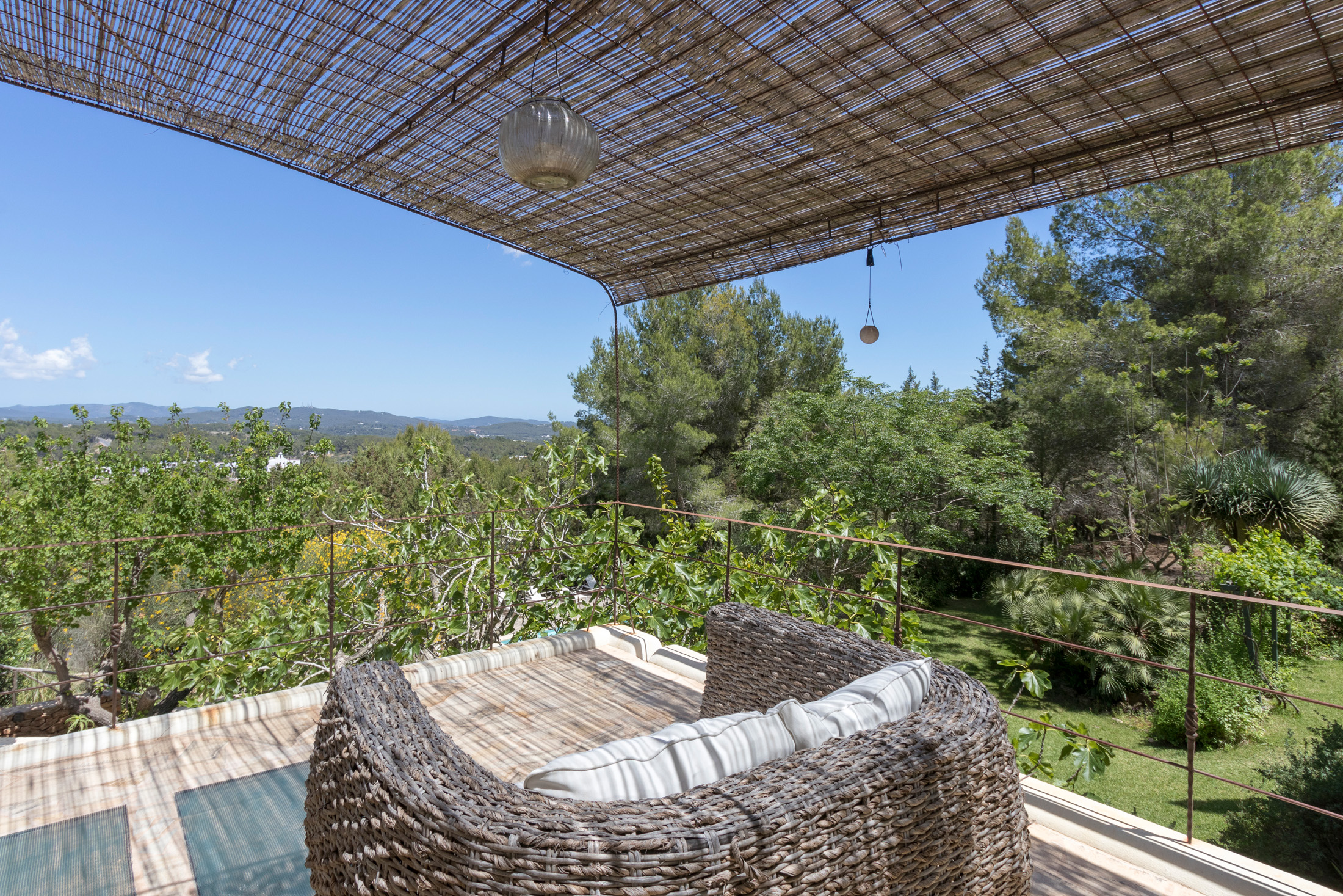 View above the trees from a luxury villa in Ibiza