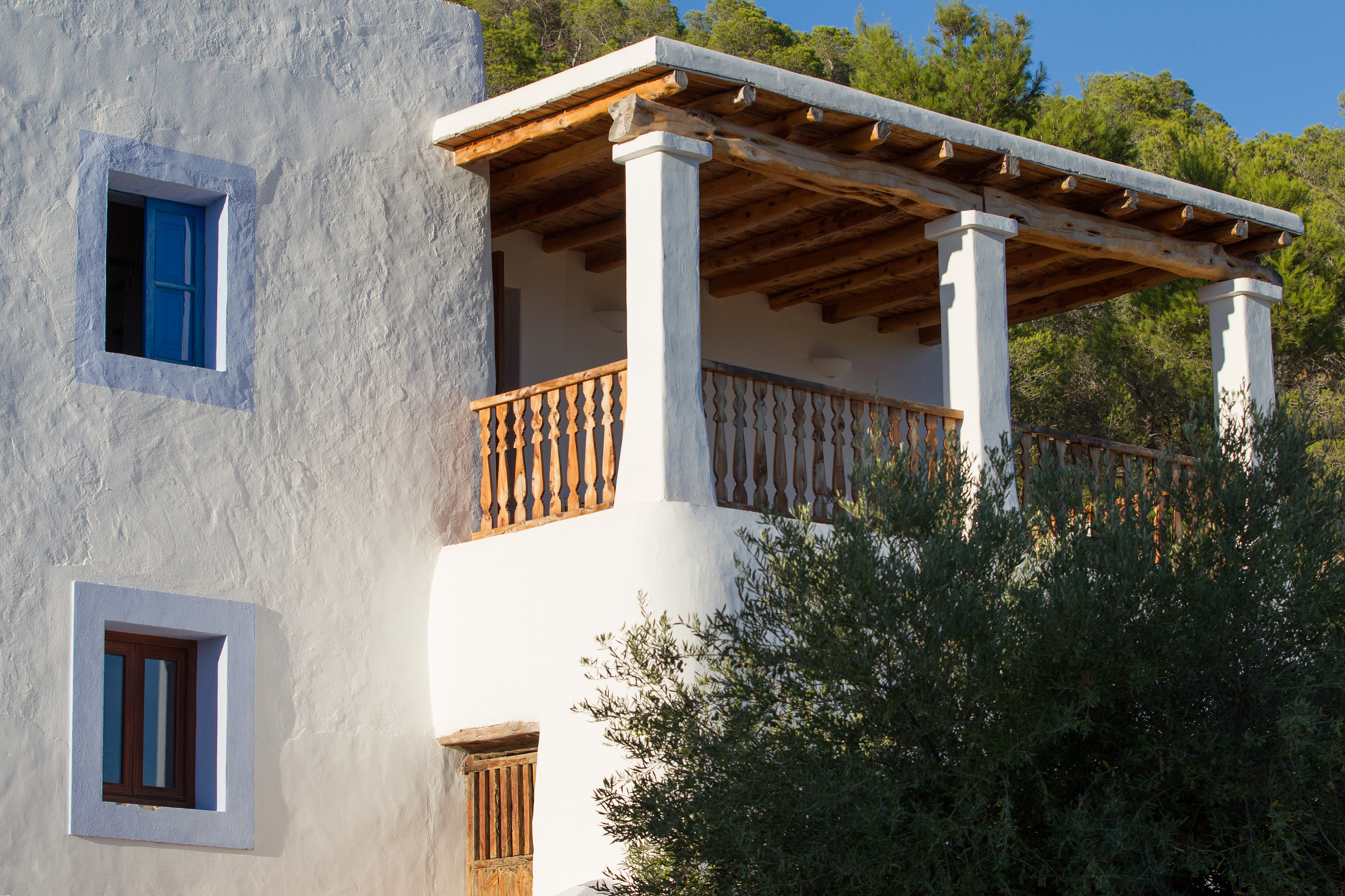 Exterior detail of a luxury rental villa in Ibiza