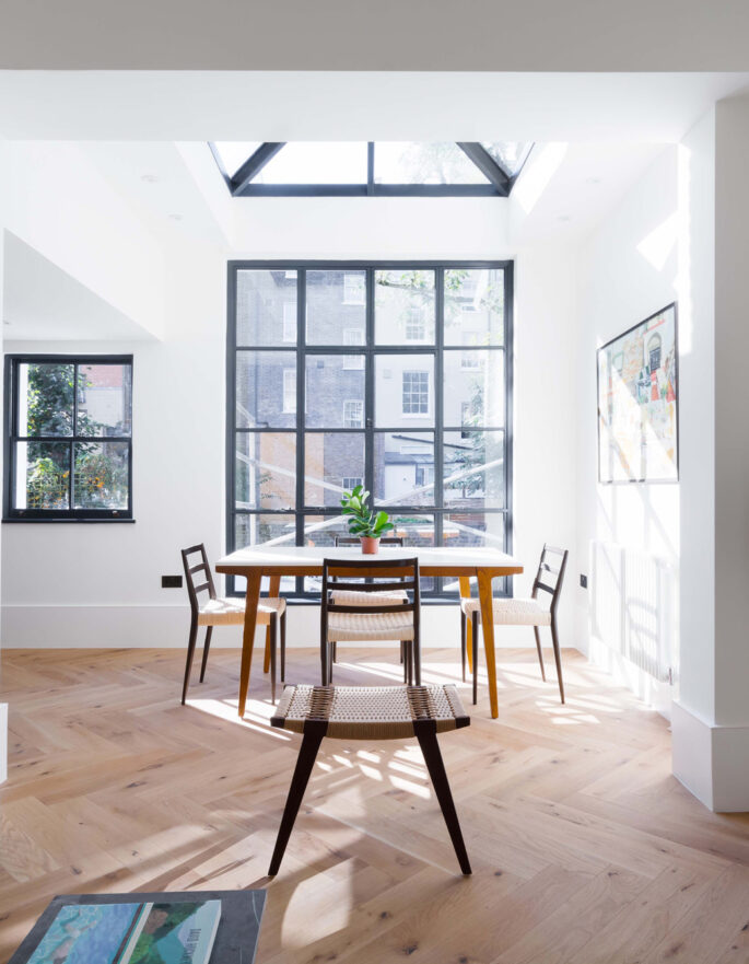 For Sale Artesian Road Notting Hill W2 contemporary reception room with Crittall windows