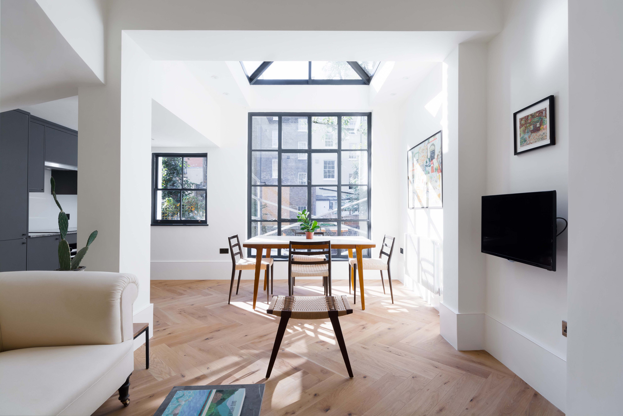 For Sale Artesian Road Notting Hill W2 contemporary reception room with Crittall windows