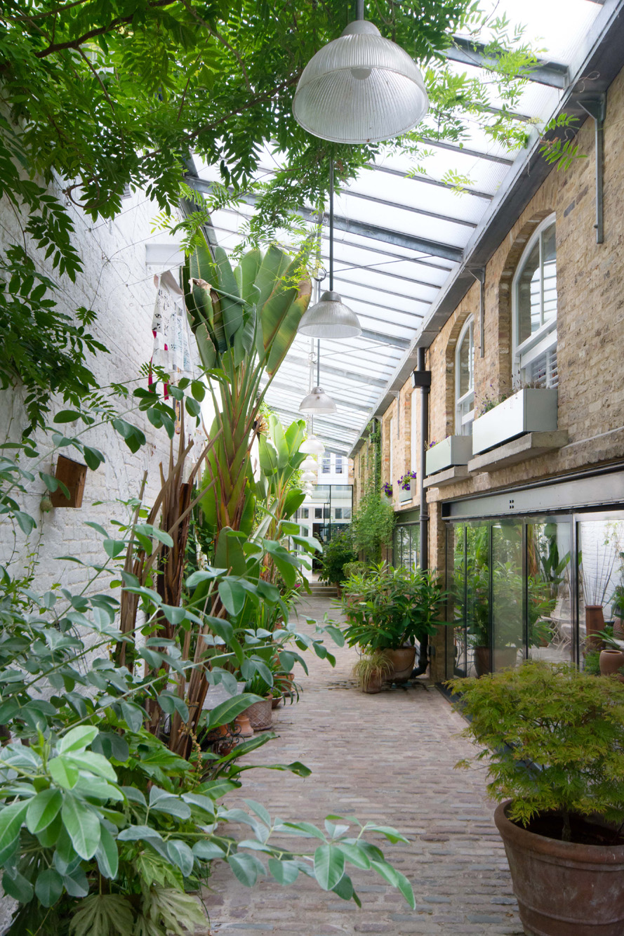 For Sale: St Stephen Yard Notting Hill W11 glass extension with house plants and minimalist decor