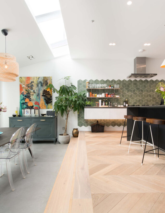 For Sale; Hardinge Road Kensal Rise NW10 contemporary reception room and kitchen