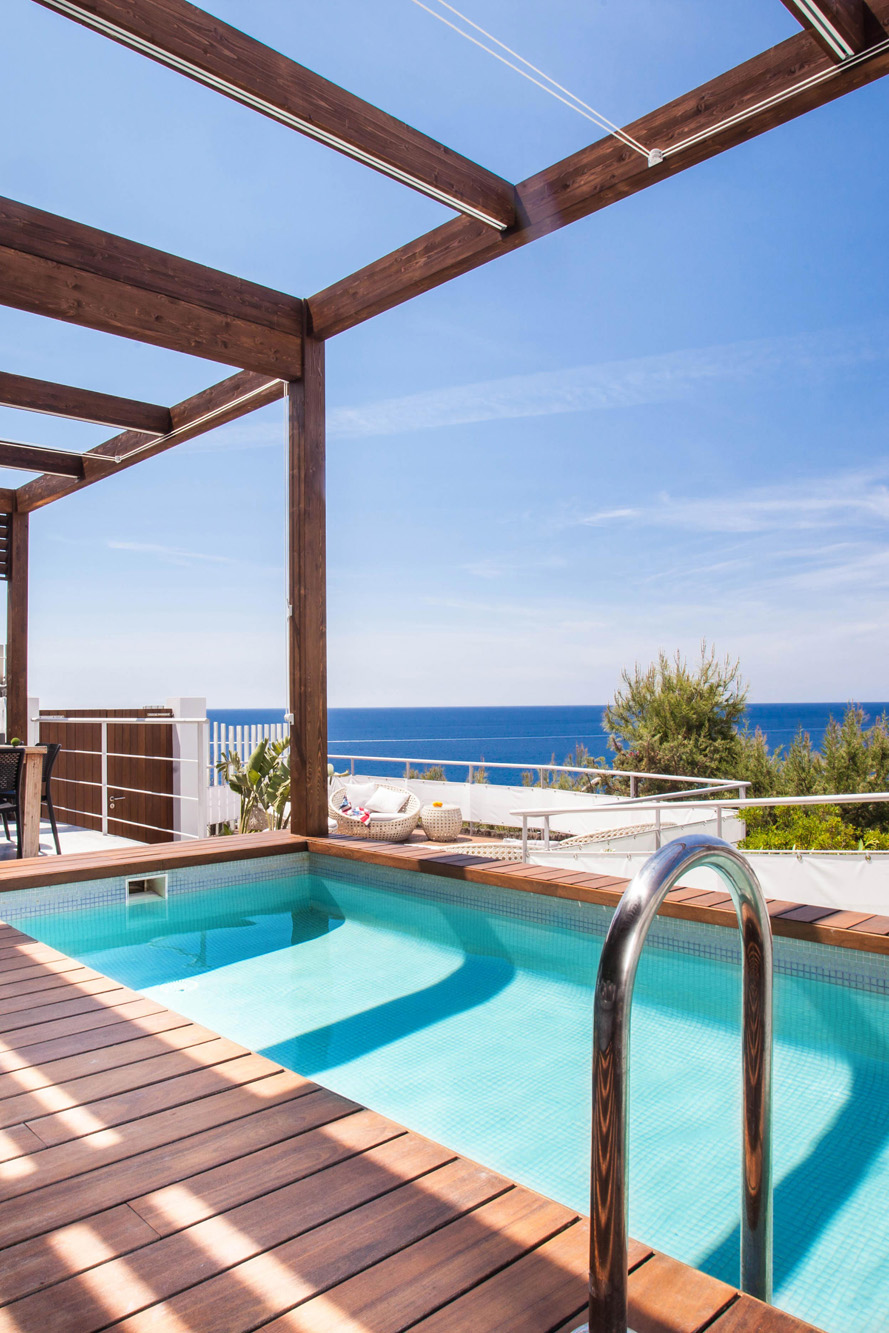 Pool of a design-led villa in Ibiza