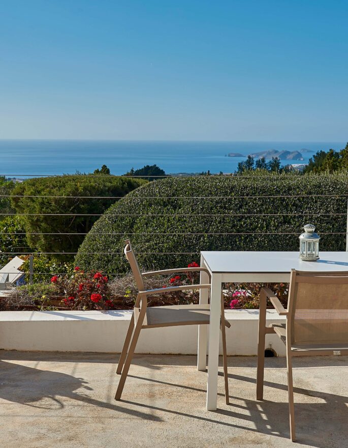 View to the sea from an Ibiza rental villa