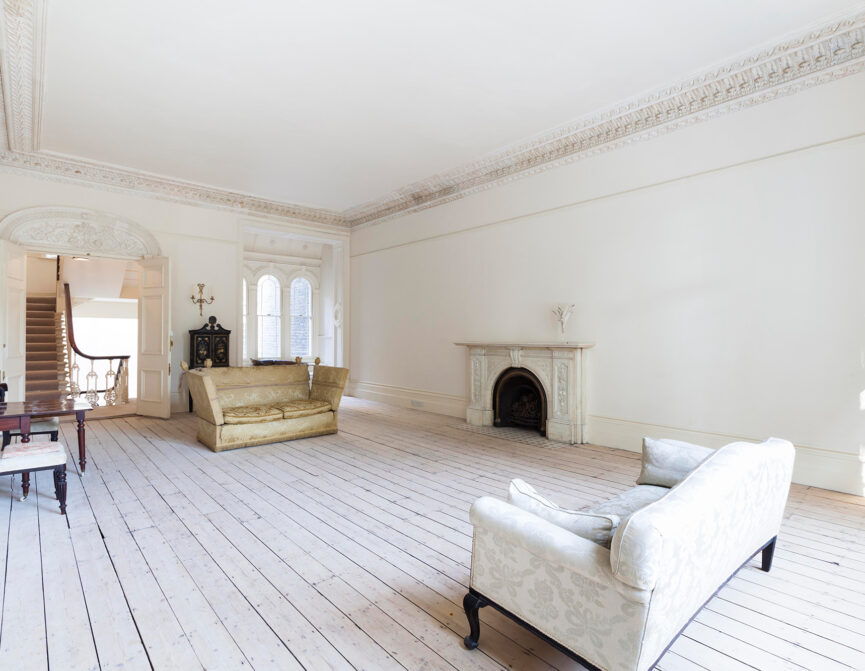 For Sale: Linden Gardens Notting Hill W11 minimalist period reception room