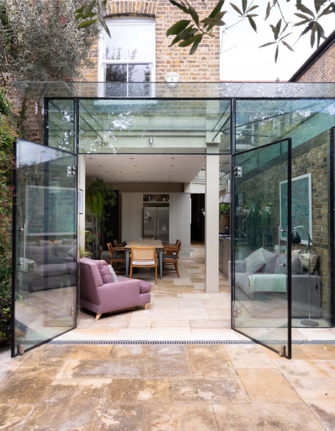 For Sale: Oxford Gardens NW10 rear extension with glass box