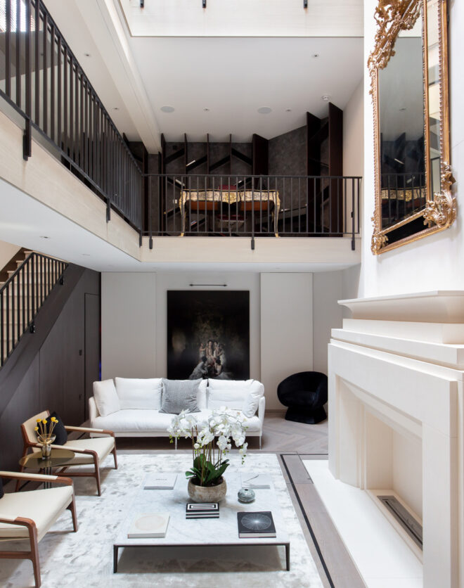 For Sale: Powis Mews Notting Hill W11 luxury reception room with double-height ceiling
