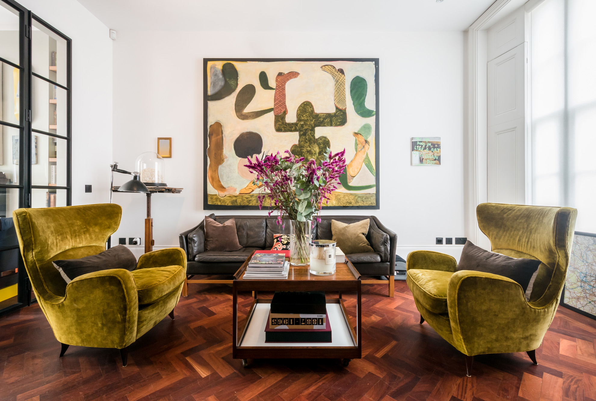 For Sale: Westbourne Park Villas Notting Hill W2 two armchairs with luxury interior design