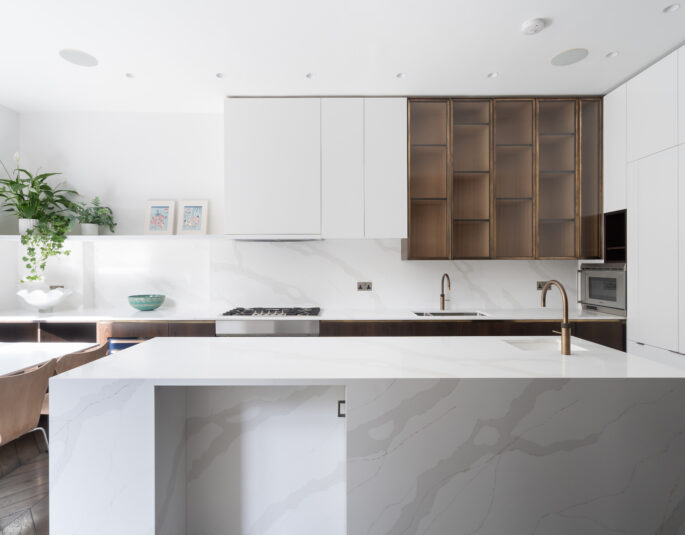 A modern marble kitchen