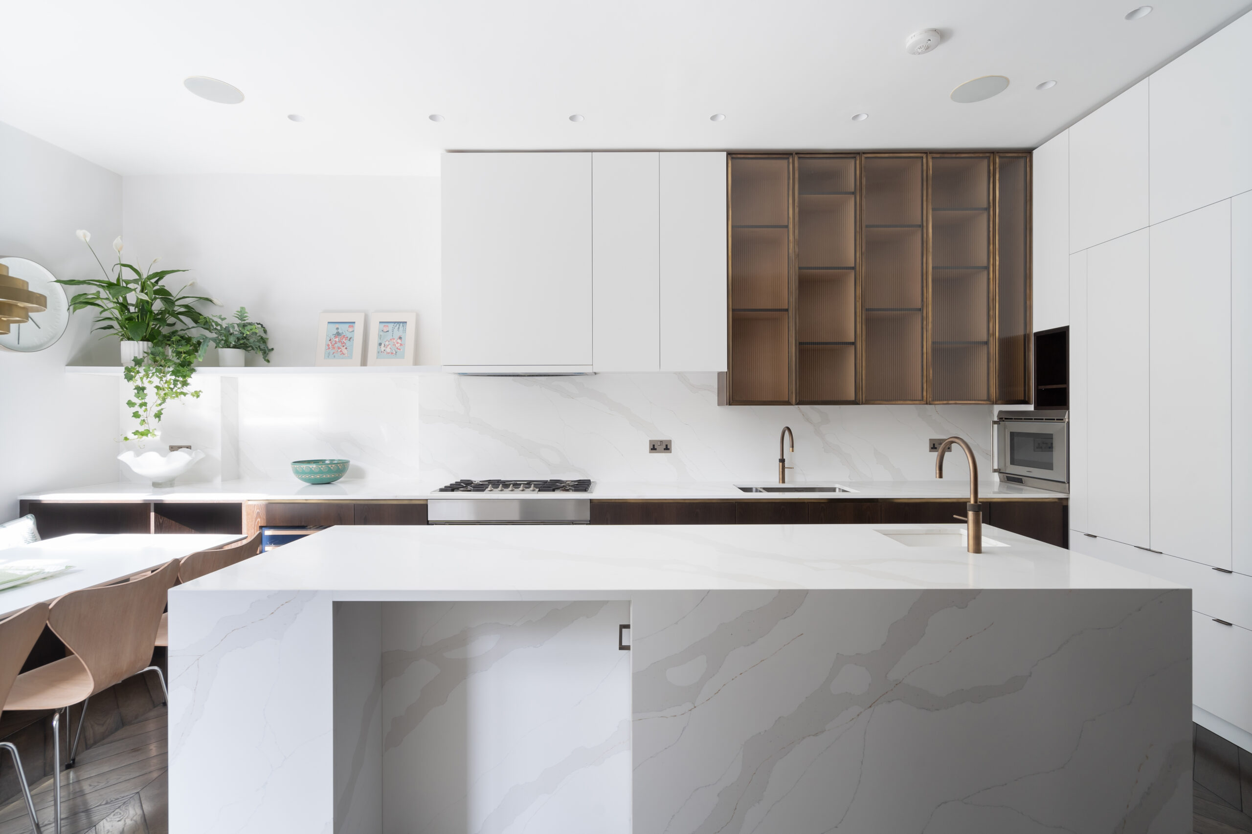 A modern marble kitchen