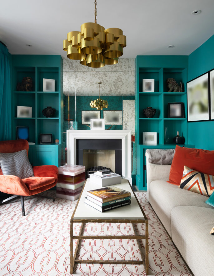 For Rent: Queensdale Road Notting Hill W11 colourful reception room with contemporary interior design