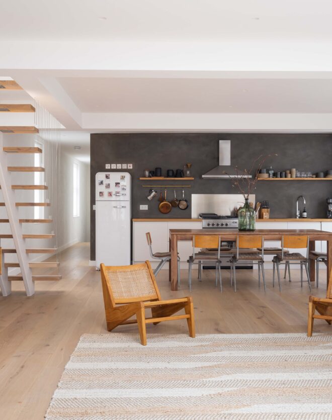 For Sale: Westbourne Grove Notting Hill W11 open-plan kitchen and living room with Scandi interior design