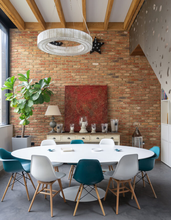 For Sale All Saints Road W11 Notting Hill exposed brick wall and contemporary staircase