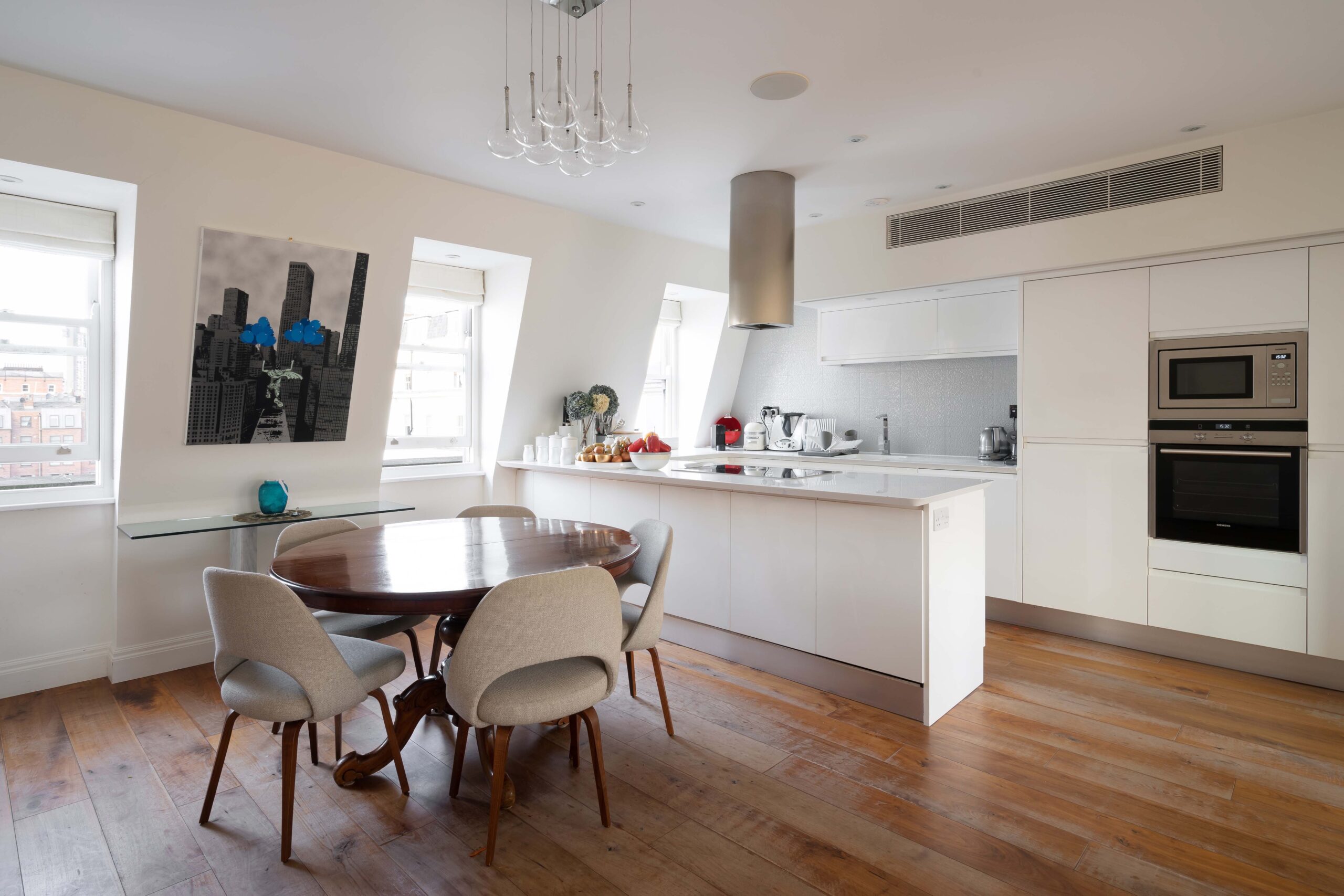 For Sale: Colville Terrace Notting Hill W11 contemporary kitchen and wood floors