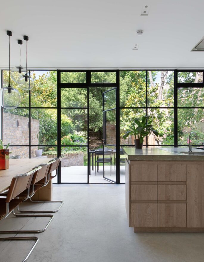 Critall windows at Fran Hickman's luxury architecture and interior design project Horbury Crescent