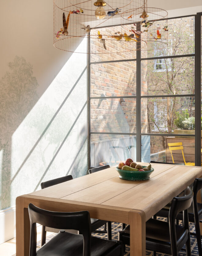 Dining room at Ladbroke Crescent Notting hill