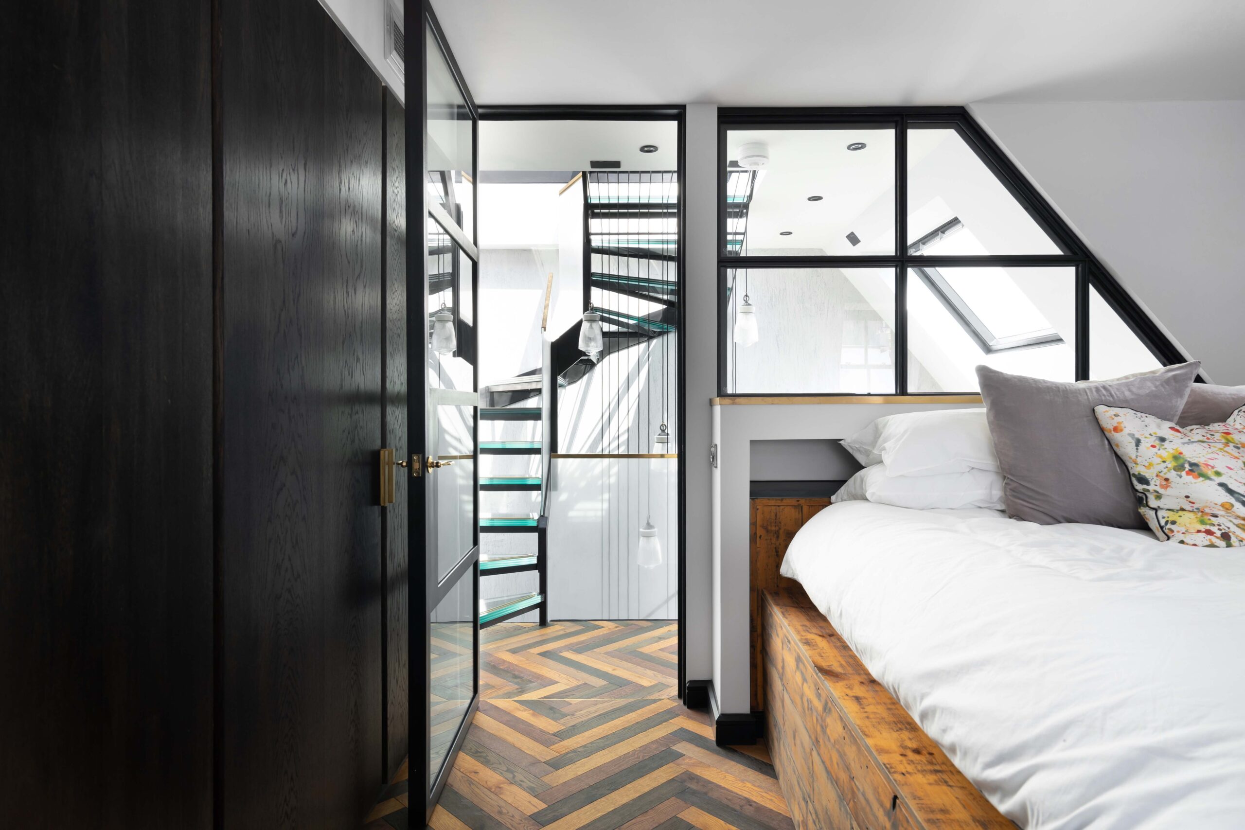 Stairs at at Leinster Mews by luxury architecture firm Cubic Studios