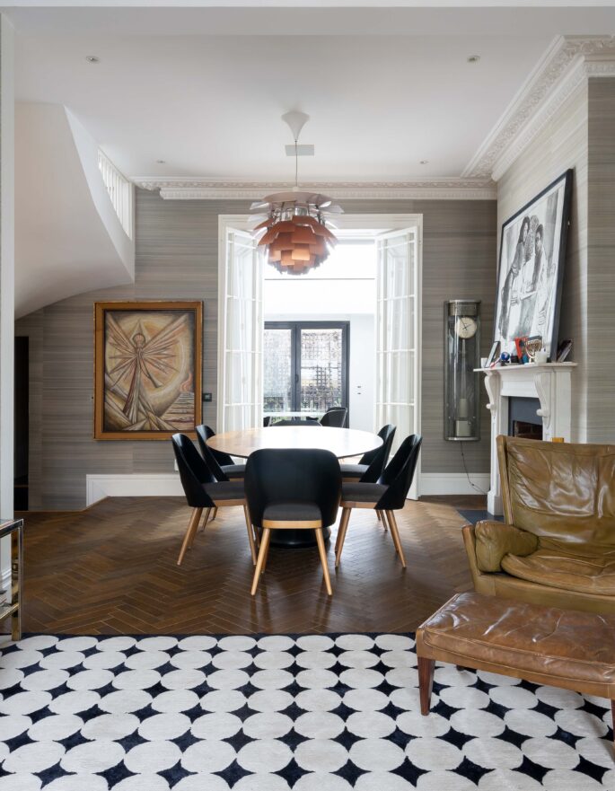 Living room and dining room at Westbourne Grove W11