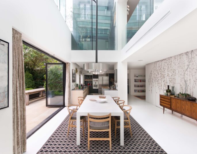 Souldern Road W14 Dining room and doors open to the garden