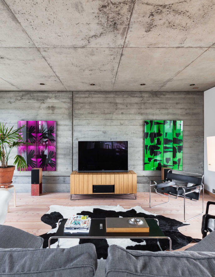 For Sale: Waldo Road West London W10 industrial and modern reception room with contemporary artwork