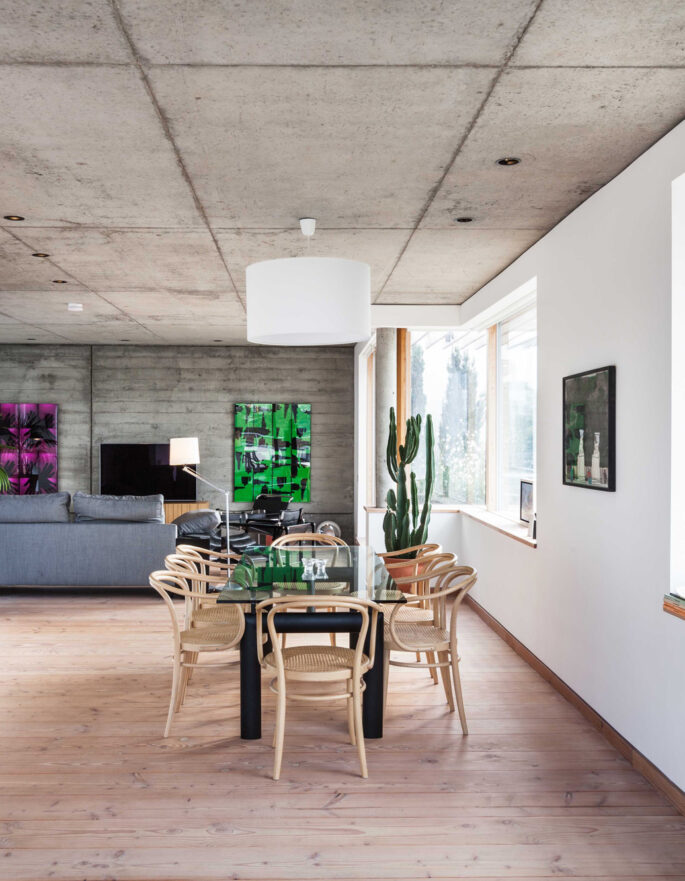 For Sale: Waldo Road West London W10 industrial and modern dining room with contemporary artwork and sash windows