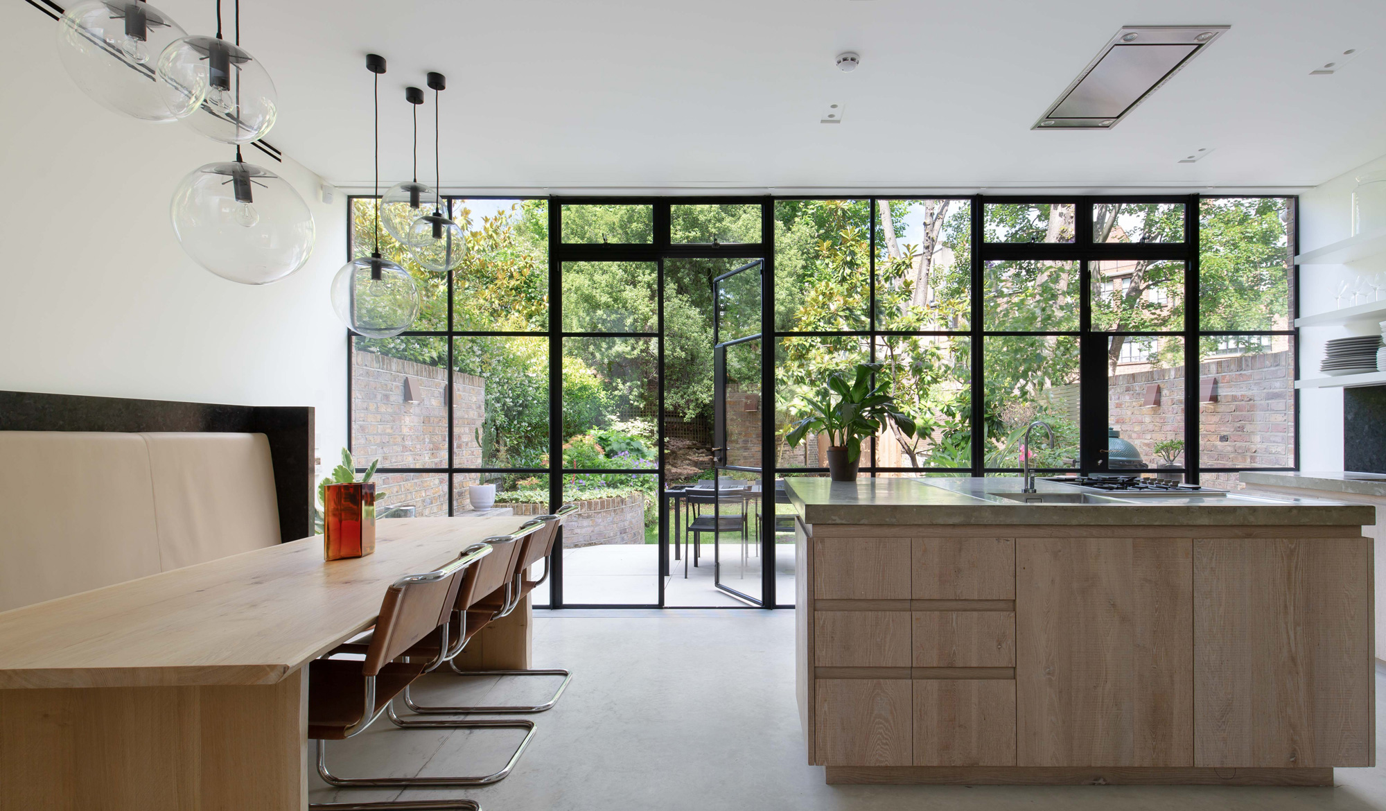 A luxury design-led house in London with Crittall doors and an industrial look