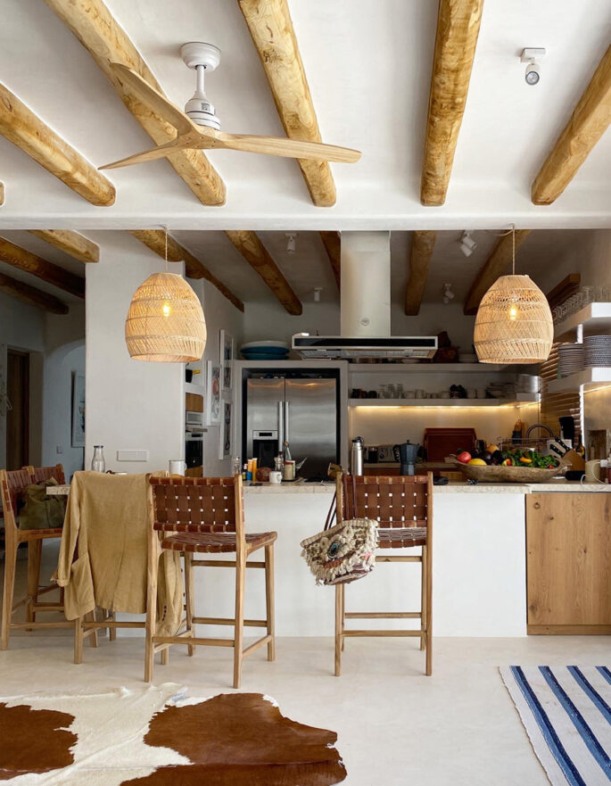 Kitchen of Ecological villa Forada - El Pop
