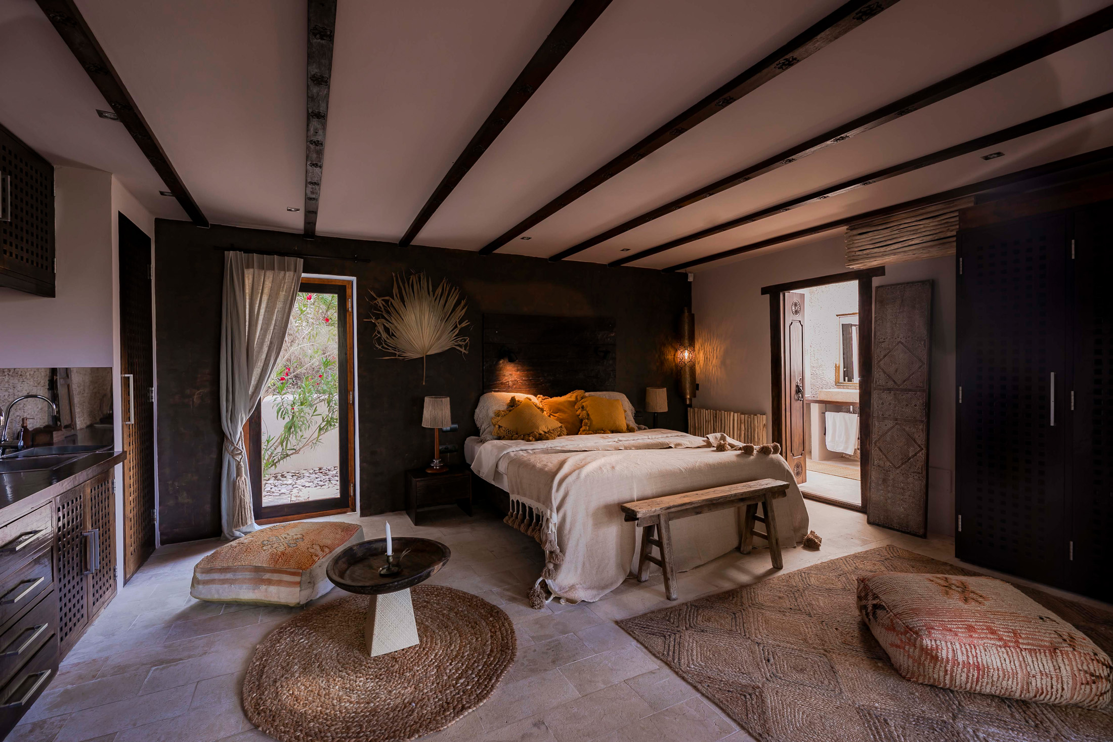 A bedroom of an Ibizan finca