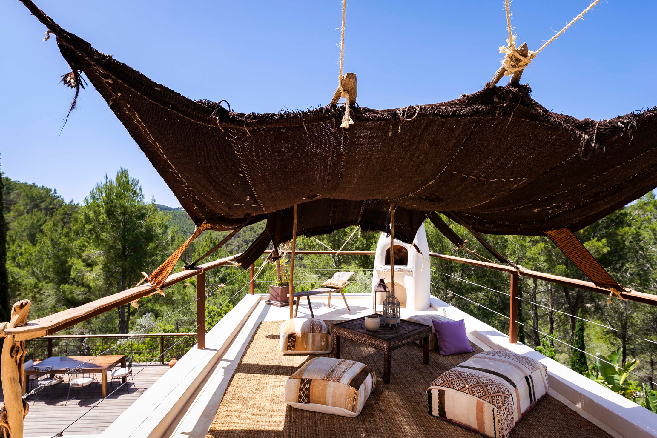 A roof terrace of a luxury villa