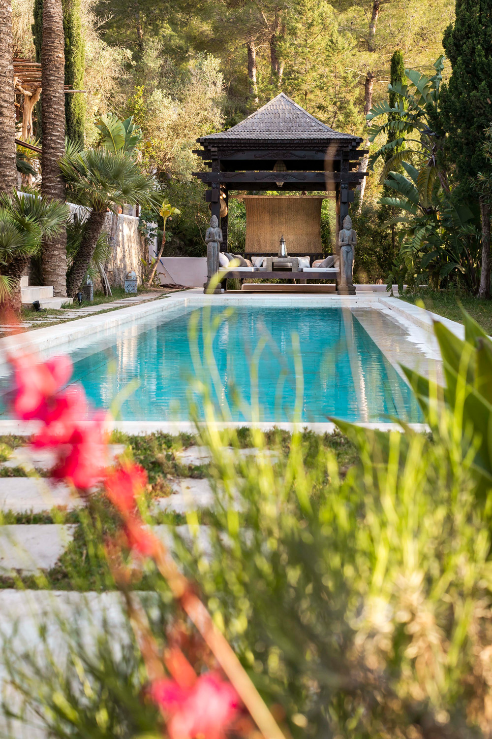 A pool of a luxury rental villa