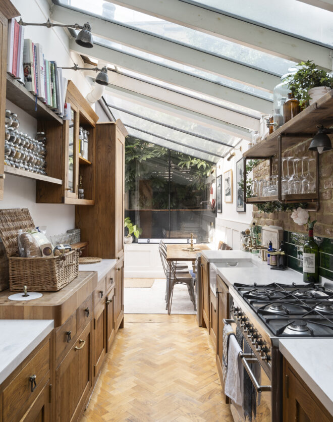 Rustic-style kitchen of a house for sale in Fulham