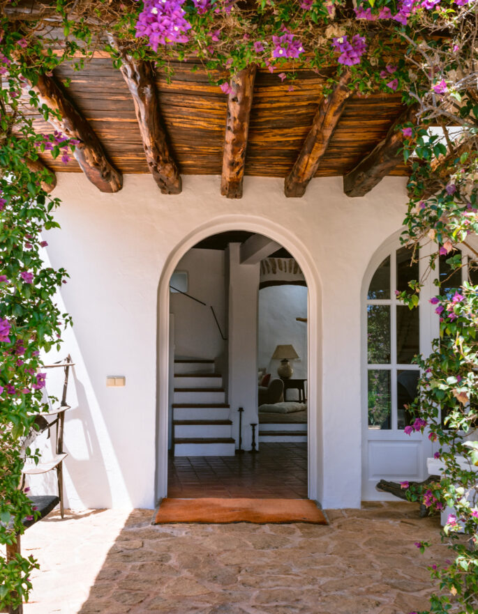 Terrace of a luxury property for sale in rural Ibiza