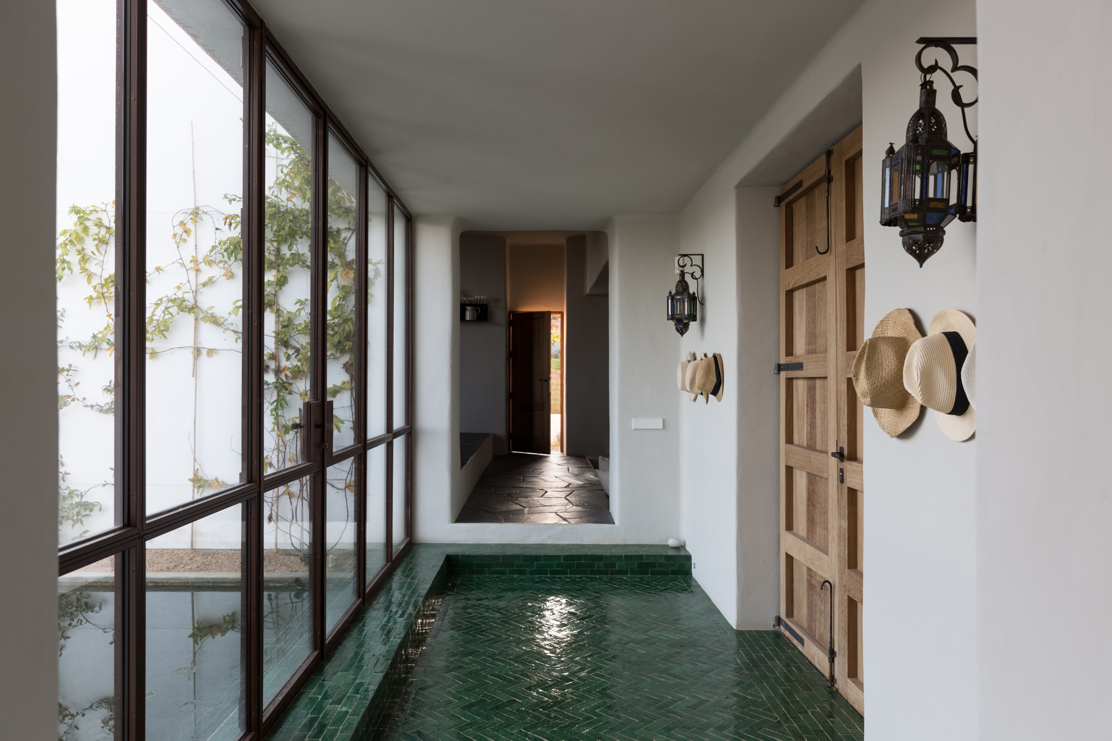 Entranceway of a luxury rental villa in Ibiza
