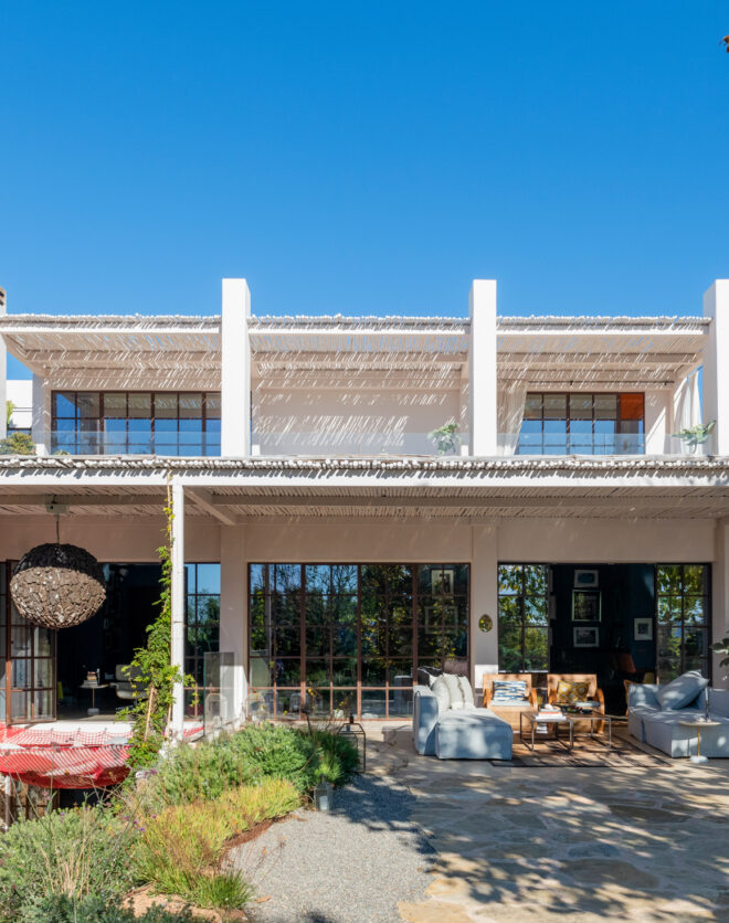 Rear external image of Ibiza interior designed villa