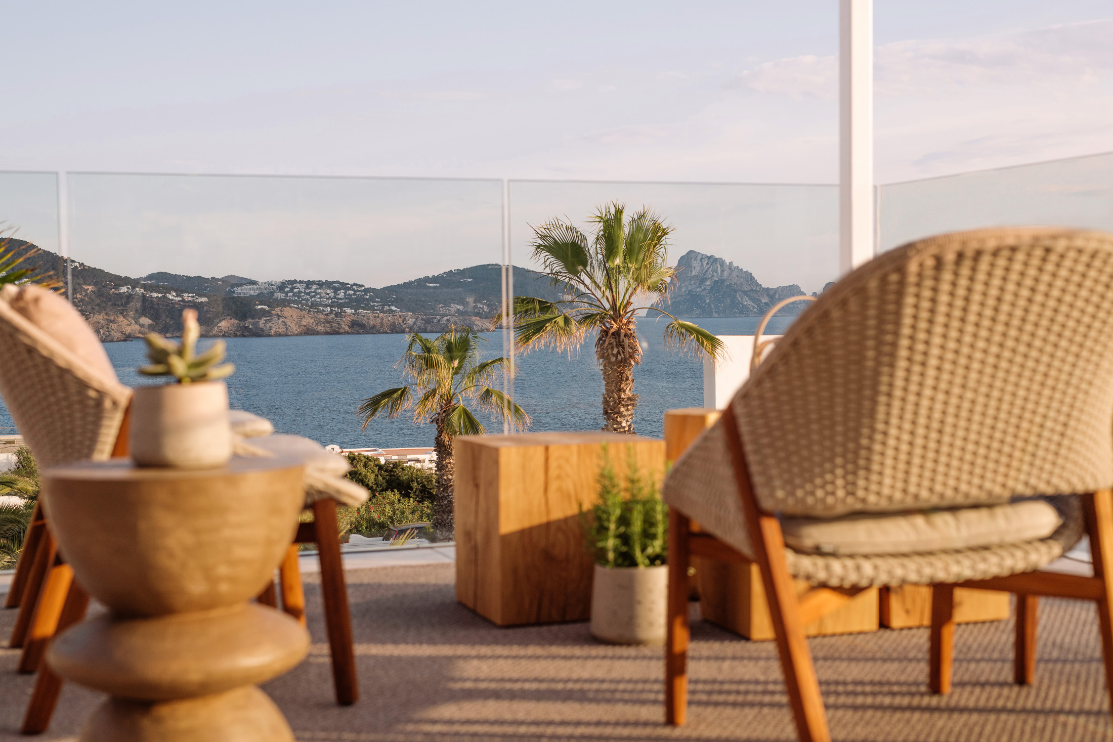 Sea views from a luxury rental villa in Ibiza