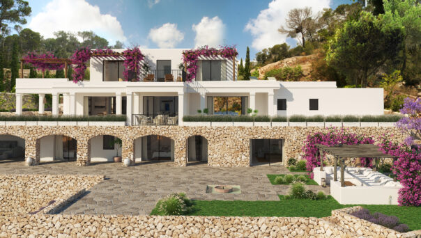 CGI of a luxury villa for sale in Ibiza