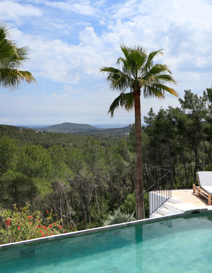 The view from the pool of Can Aspen in Santa Gertrudis, Ibiza