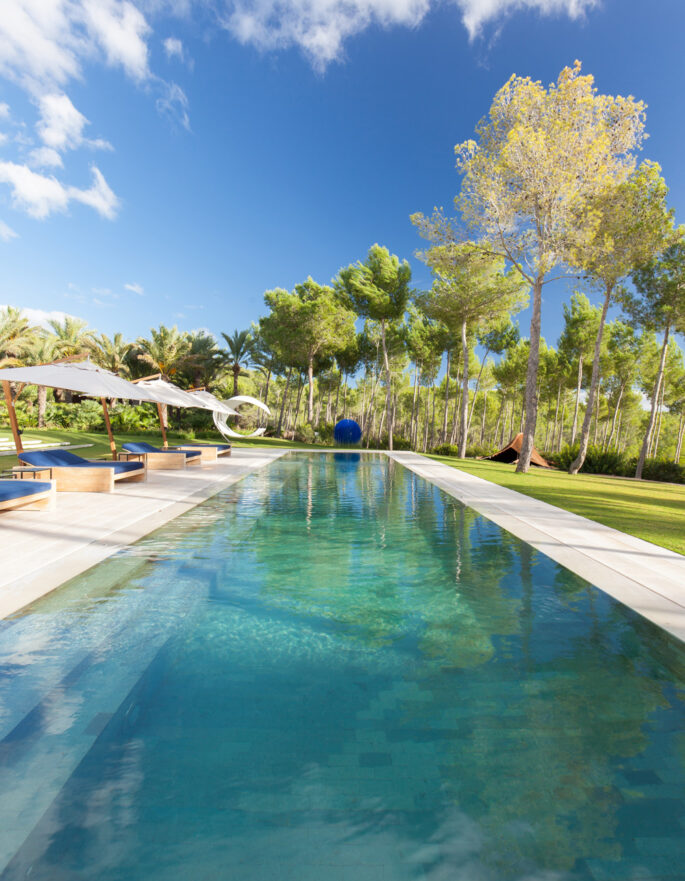Swimming pool at a luxury Ibiza rental villa