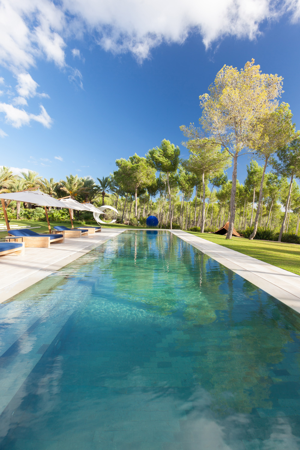 Swimming pool at a luxury Ibiza rental villa