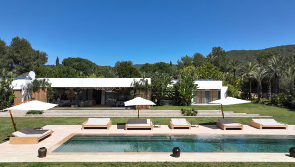 Drone view of Can Xita - a luxury villa in Ibiza