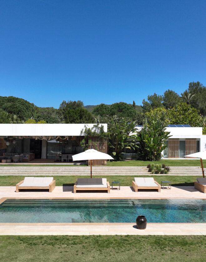 Drone view of Can Xita - a luxury villa in Ibiza