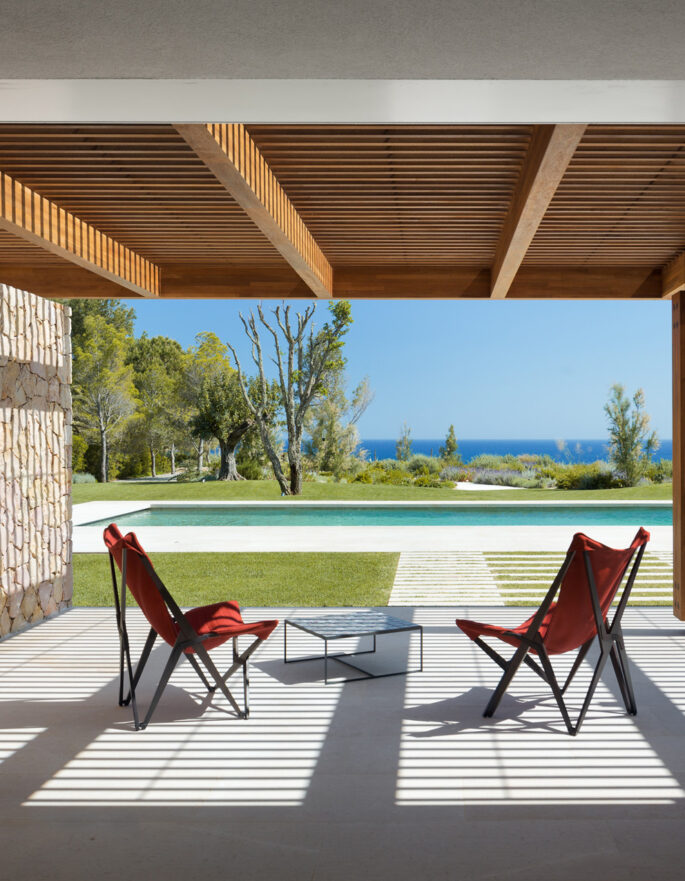 Chairs in reception room LUV Studio luxury architecture and interior design in Ibiza