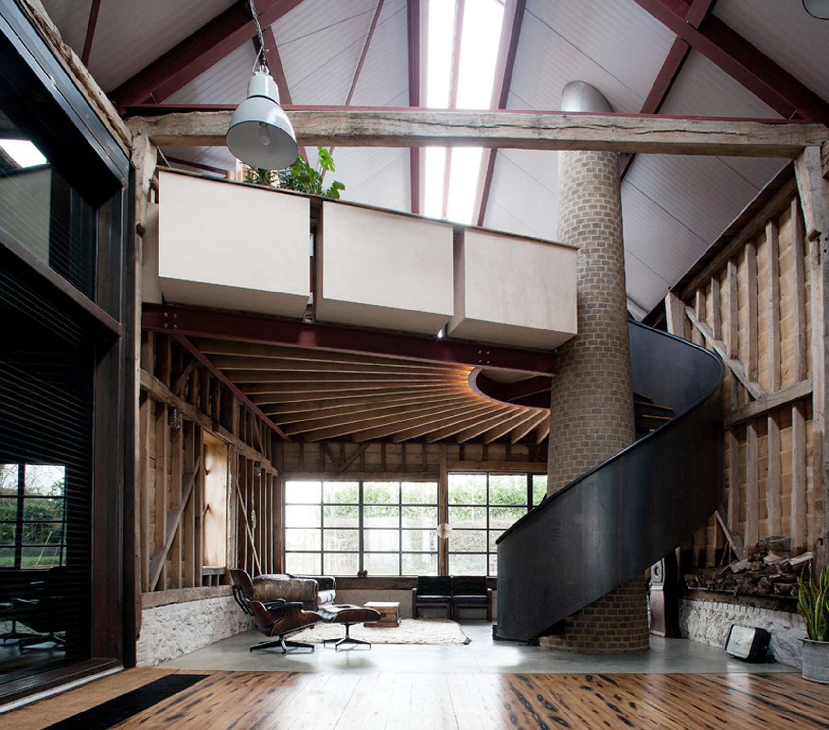 Interior of barn by Liddicoat & Goldhill
