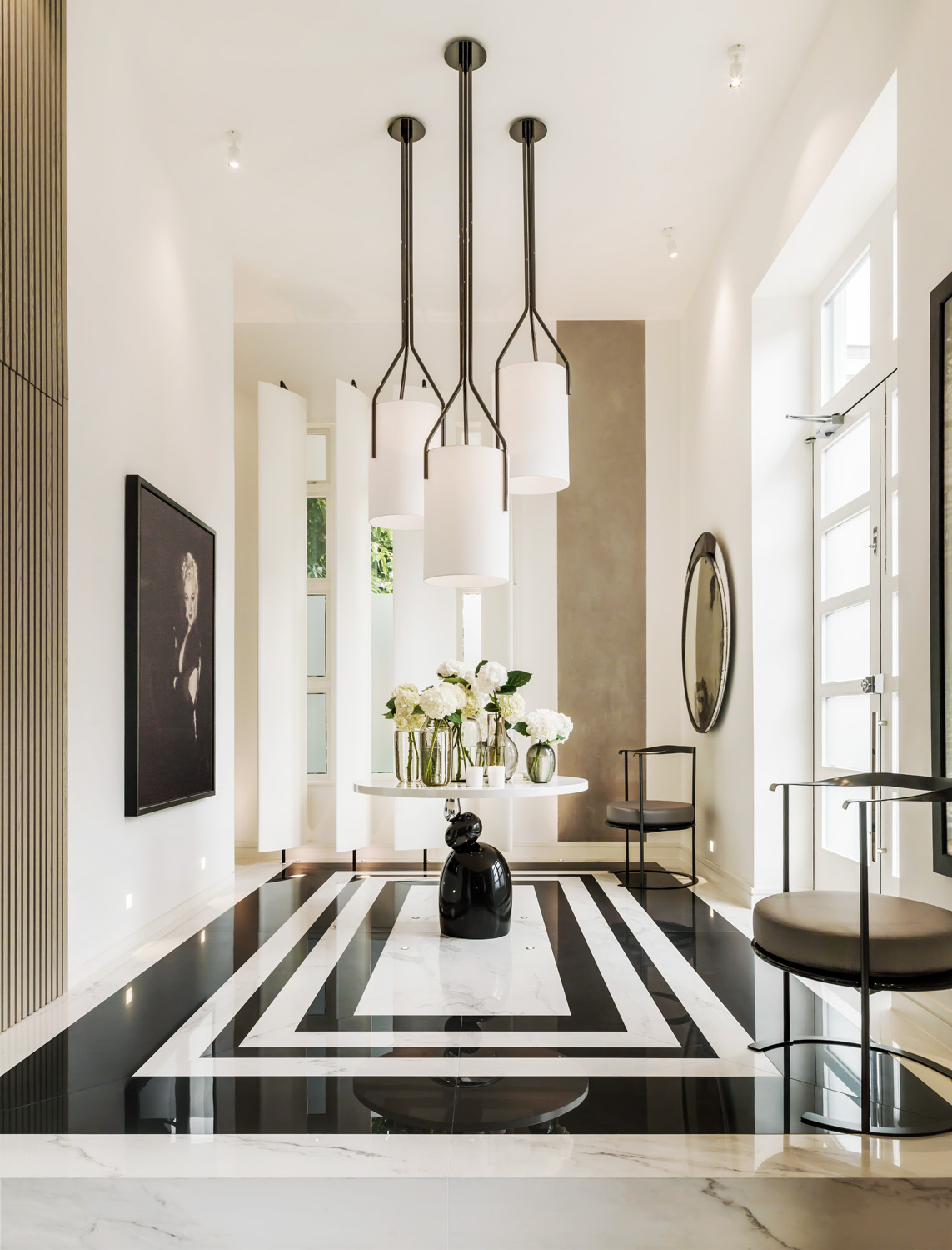Hallway by Kelly Hoppen - luxury and minimalist interior design studio in London
