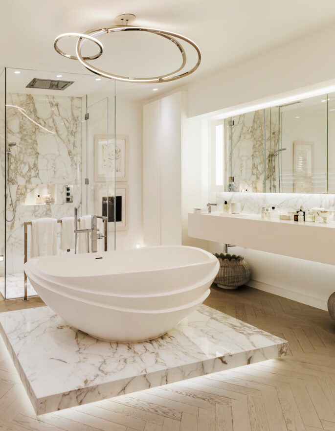 Bathroom by Kelly Hoppen - luxury and minimalist interior design studio in London